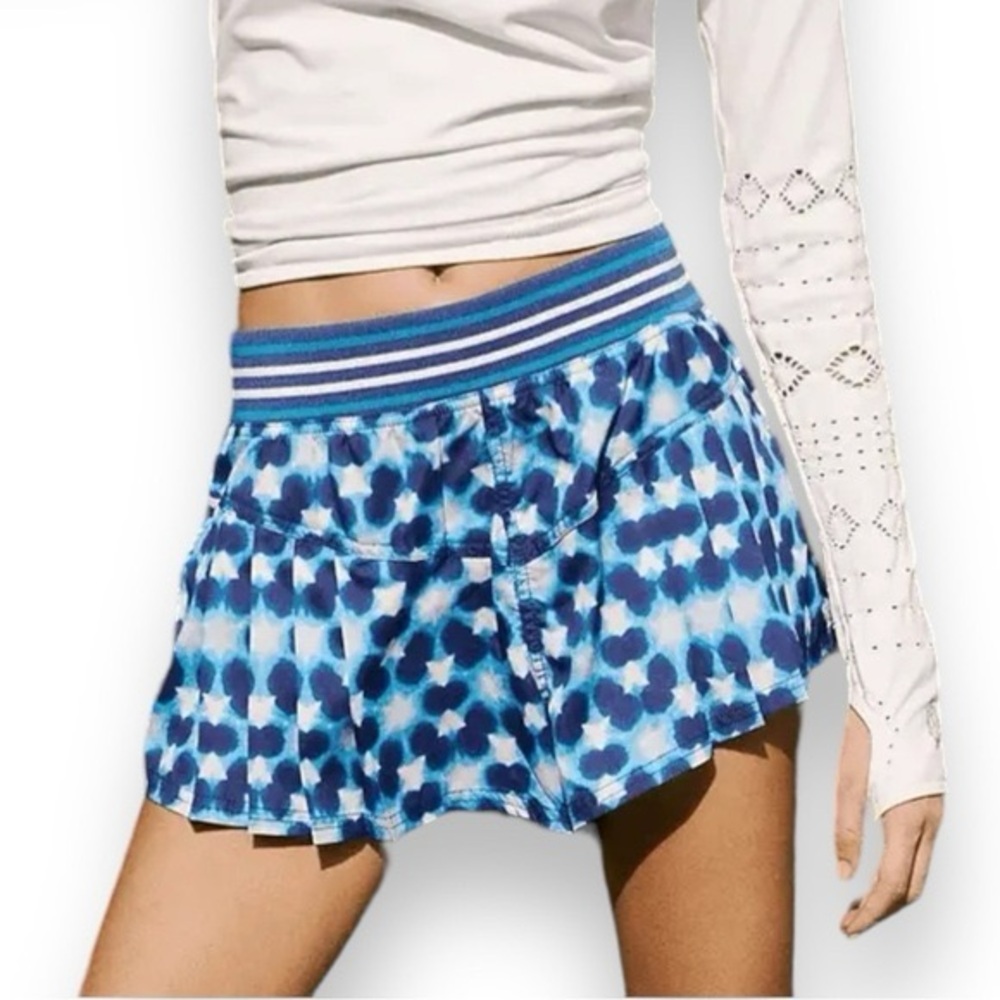 Free People Movement Top Seed Printed Tennis Shorts NWT